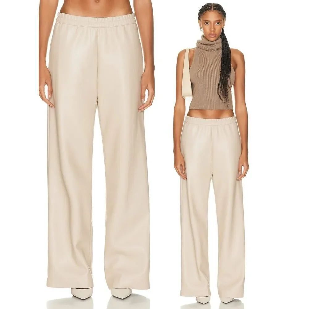 Enza Costa  soft  leather straight leg pants size 1/Small